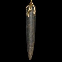 Rostre de blemnite mont en pendentif